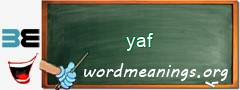 WordMeaning blackboard for yaf